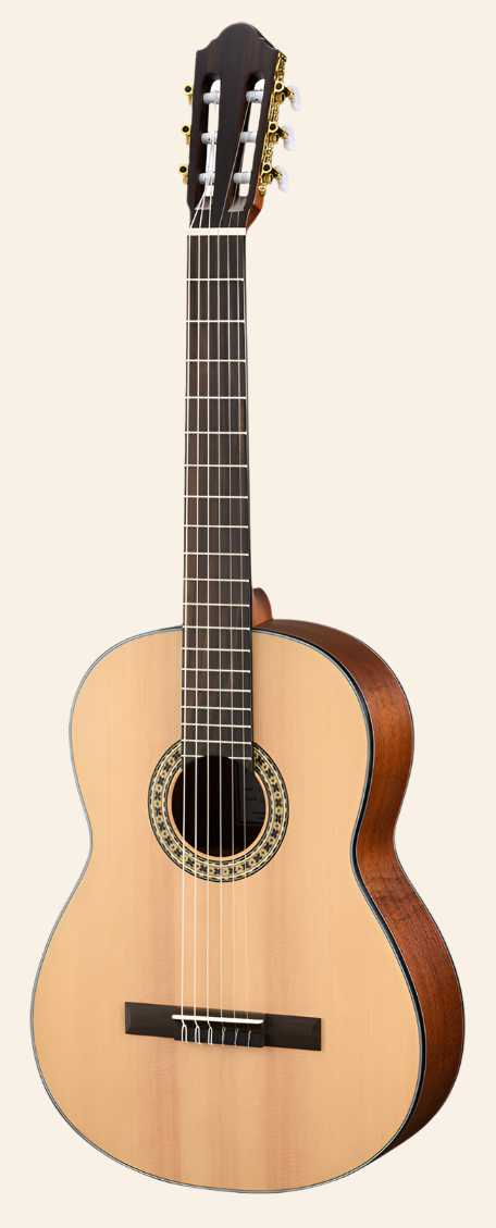 N550E Natura Solid Spruce Top Nylon Classical-Electric - Open Pore Satin Natural