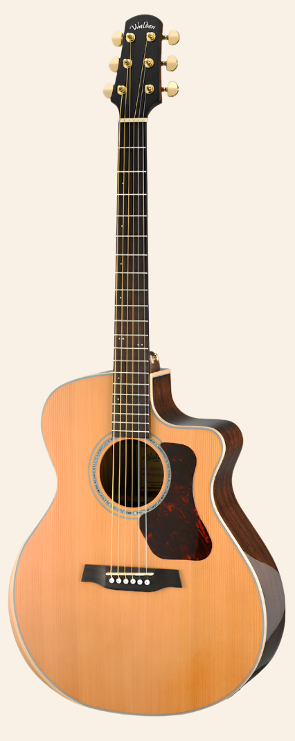 G633RCE-G Natura Solid Cedar Top/Ovangkol Maple Armrest Grand Auditorium Acoustic Cutaway-Electric - Gloss Natural