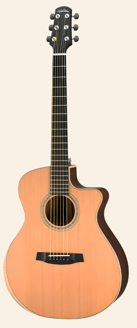 G3033RCE All-Solid Cedar/Ovangkol-Figured Maple Armrest Grand Auditorium Acoustic Cutaway-Electric - Satin Natural