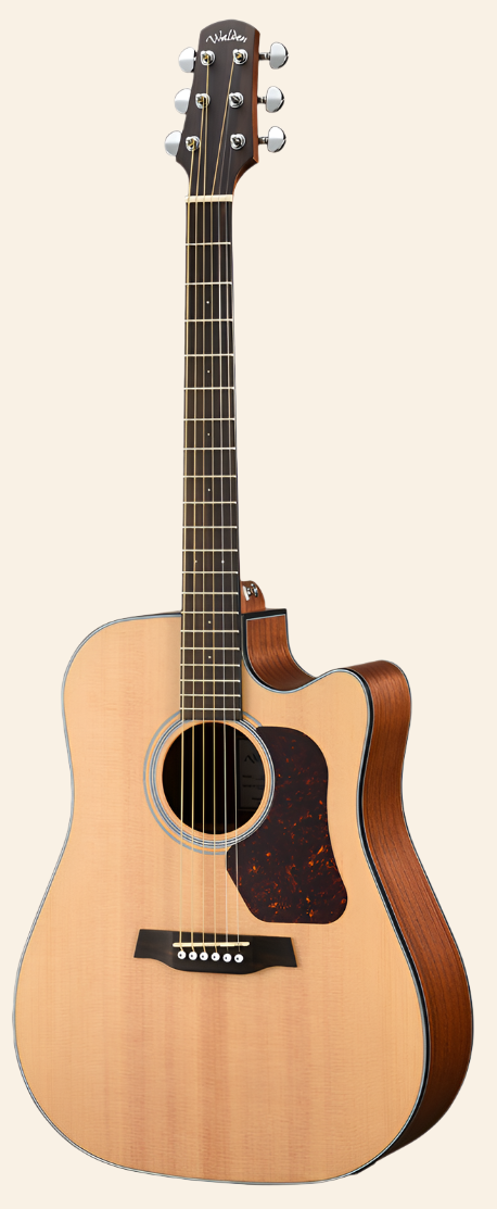 D550CE Natura Solid Spruce Top Dreadnought Acoustic Cutaway-Electric - Open Pore Satin Natural