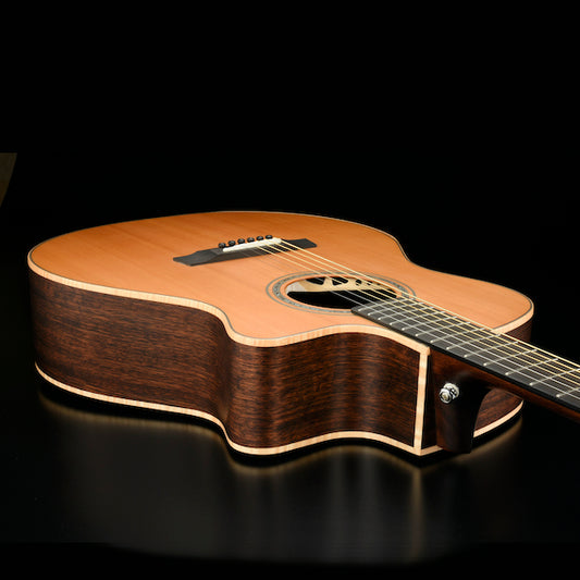 G3033RCE All-Solid Cedar/Ovangkol-Figured Maple Armrest Grand Auditorium Acoustic Cutaway-Electric - Satin Natural