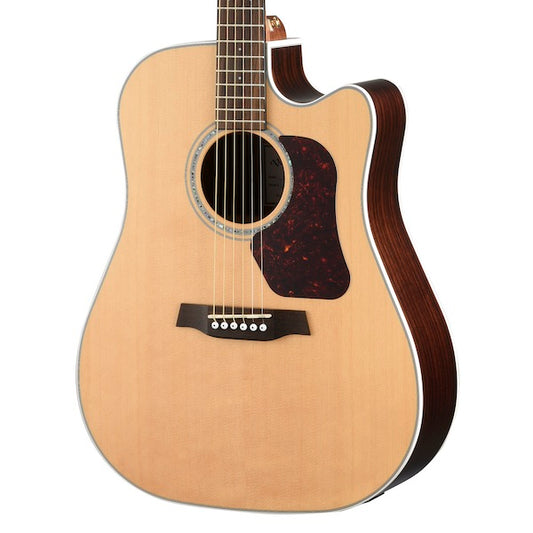 D603CE Natura Solid Sitka Top-Ovangkol Dreadnought Acoustic Cutaway-Electric - Satin Natural
