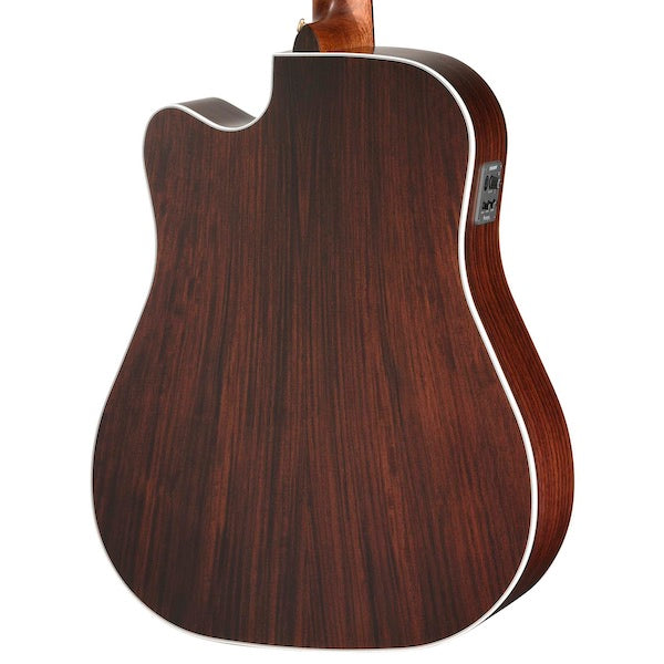 D603CE Natura Solid Sitka Top-Ovangkol Dreadnought Acoustic Cutaway-Electric - Satin Natural