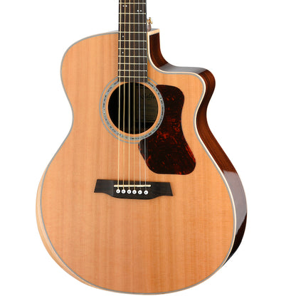 G633RCE-G Natura Solid Cedar Top/Ovangkol Maple Armrest Grand Auditorium Acoustic Cutaway-Electric - Gloss Natural