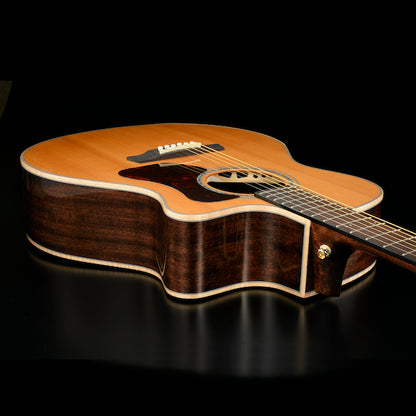 G633RCE-G Natura Solid Cedar Top/Ovangkol Maple Armrest Grand Auditorium Acoustic Cutaway-Electric - Gloss Natural
